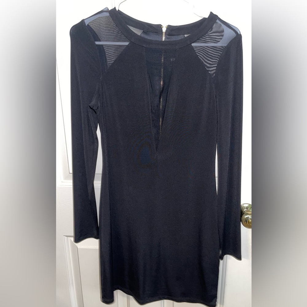 Like new black long sleeve mini dress